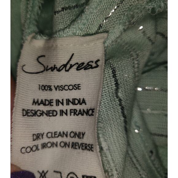 Sundress Laura Maxi Dress MINT GREEN M/L Boho Formal Gown Sparkle NWT Sexy Slits - Picture 10 of 16